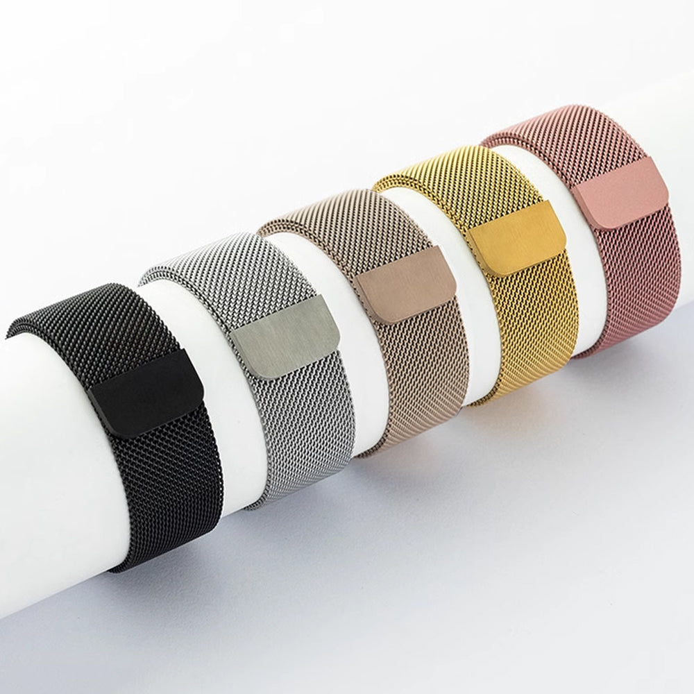AXYON Garmin Milanese loop band in stainless steel mesh with a magnetic clasp, QuickFit 22mm