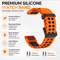 AXYON Garmin marine silicone band, perforated with an alloy pin buckle, QuickFit 22mm and 26mm