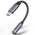 USB-C to 3.5mm audio adapter on a white background