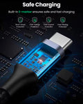 AXYON USB-C cable with E-marker chip providing safe charging with short-circuit, over-voltage, over-current and over-heating protection