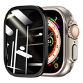Smartwatch with a protective black screen cover on a white background | AXYON