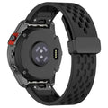 Black AXYON® Silicone QuickFit Strap for Garmin (22 mm).