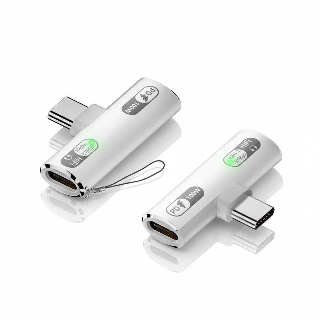 Two USB adapters on a white background