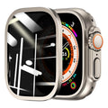 Smartwatch with a protective screen case on a white background | AXYON