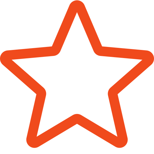 Orange star shape on a white background