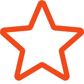 Orange star shape on a white background